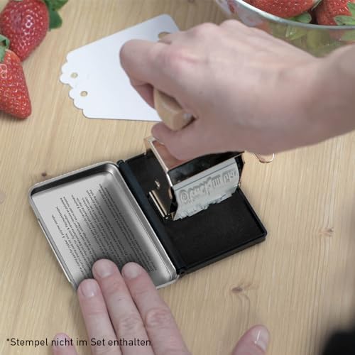 Imprint Handstempelkissen 9071M schwarz, Größe 90x50 mm, mit Metalldeckel, wasserbasierte Tinte optimal für Gummi- und Polymer-Handstempel geeignet