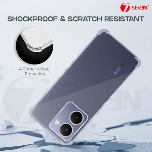 Image of 7SEVEN Back Cover for Realme P3 Ultra 5G Transparent Mobile Back Case Shock Proof Design Camera Edges Protection Crystal Clear Phone Case Silicon Soft TPU and Flexible Bumper Phone Cover