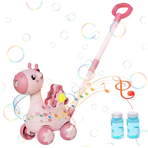 Machine à bulles musicale et lumineuse alimentée par batterie pour l'éveil des tout-petits