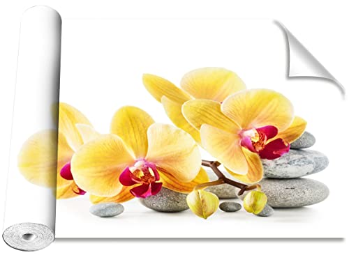 Papier Peint Camouflage Orchidée Jaune 208x146cm Grand Format - 2