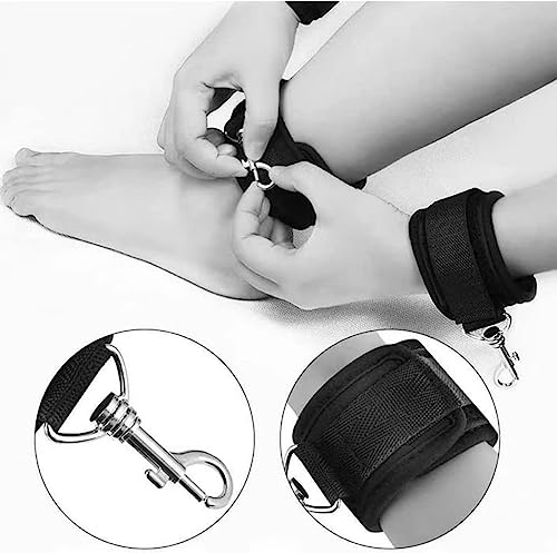 Sangle de yoga nylon noir accessoire pratique cours studio et maison - 2
