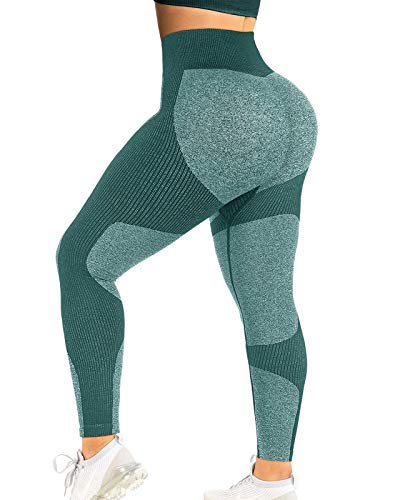 Murandick Seamless Workout Leggings for Women High Waisted Yoga Pants Butt Lifting Gymshark Tummy Control Commpression Tights