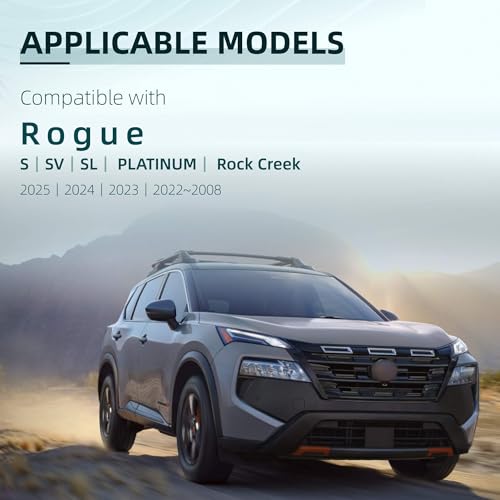 Image of Car Windshield Cover For Ice And Snow Compatible with Nissan Rogue 2025 2024 2023-2008 New Upgraded Custom Fit Magnetic Windproof Sunshade Cover 4-Layer Protection Ice, UV,Frost Wiper & Mirror Covers