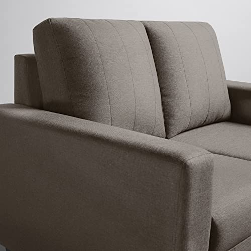 Image of Sleepyhead Bae Designed by Duroflex - 2 Seater Sofa Chair, Premium Fabric |Space-Saving Design |Comfort & Easy Maintenance |3 Years Warranty |Stylish Two Seater for Living Room - Pebble Brown