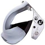 Bubble Shield and Adapter Flip Up Base for 3-Snap Helmet (Chrome Mirror)