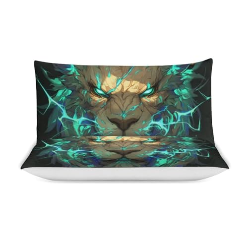 Funda nórdica de león 3D 135x200 cm para cama juvenil e infantil de animales 5
