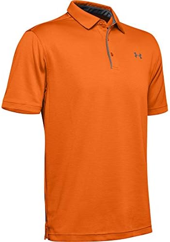 Under Armour Men's Tech Golf Polo , Team Orange (800)/Graphite , X-Large