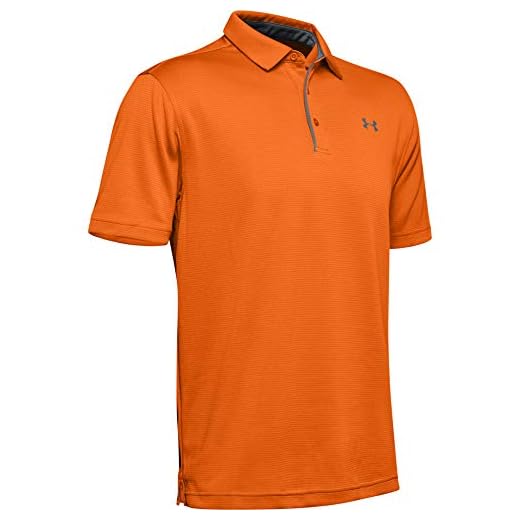 Under Armour Mens Golf Tech Wicking Textured Soft Light Polo Shirt