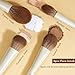 BEILI 15-Piece Makeup Brush Set, Premium Synthetic Bristles, Foundation Powder Contour Blush Concealer Eye & Blending Brushes, Elegant Full Face Collection