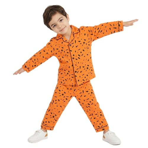 Image of CLAP Kids Cotton Printed Full Sleeves Night Suit
