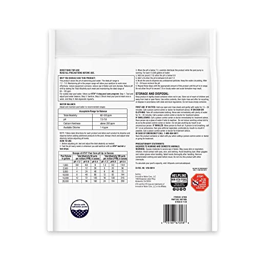 Image of HTH 67058 Swimming Pool Care pH Up, Raises pH, Swimming Pool Chemical, 4 Lbs | Raises pH - Increase and balance the pH levels in your swimming pool water for beautiful clarity