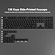 LQXQ PBT 136 Tasten Transparente, OEM Profil Double Shot Shine Custom Tastenkappen, Side Print Tasten für mechanische Tastaturen, Schwarz