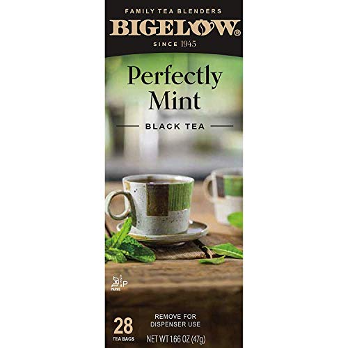 Bigelow Plantation Mint Black Tea Bags 28-Count Box (Pack of 3) Mint Flavored Black Tea Naturally & Artificially Flavored