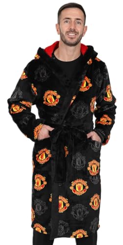 Peignoir Manchester United homme polaire à capuche robe de chambre