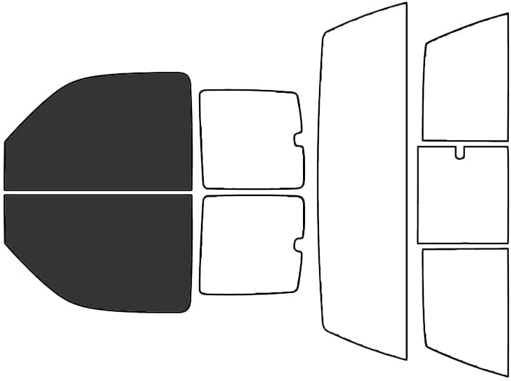 Rvinyl Window Tint Kit Compatible with Chevrolet Silverado 2000-2006 2 Door - Black 20% - Single Ply No Bubble Film - Do it Yourself Vehicle Front Precut Kit