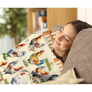Chicken Blanket for Adults Kids Cute Farm Animals Throw Blanket Gifts for Chicken Lovers Soft Warm Rooster Blanket for nap Sofa Thanksgiving Chicken Decor 50x40In(Throw) Kids/Pet Chicken Blanket for Adults Kids Cute Farm Animals Throw Blanket Gifts for Chicken Lovers Soft Warm Rooster Blanket for nap Sofa Thanksgiving Chicken Decor 50x40InThrow KidsPet