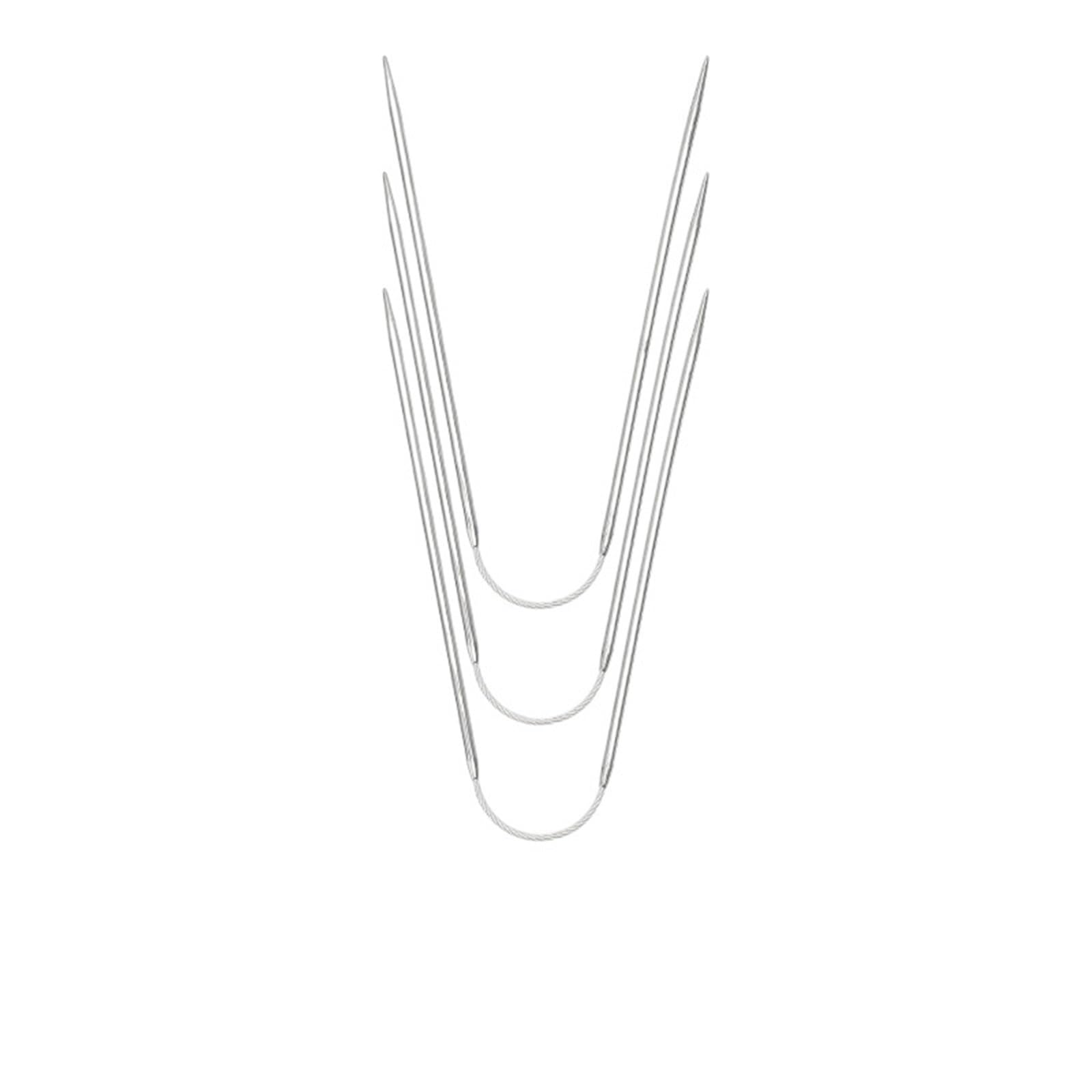 Knitting Needles 3pcs/Set Circular Knit Needles Knitting Metal Cable Set Sweaters Hats Sleeves Socks Accessories(2.5mm)