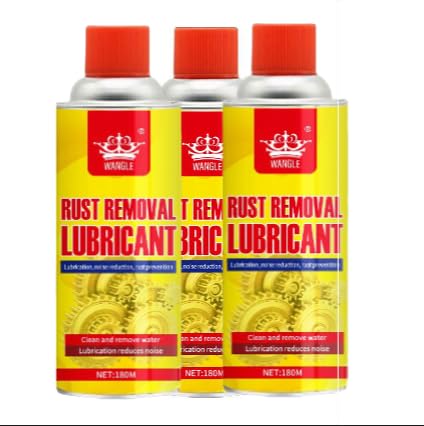 Rust Remover & Anti-Rust Lubricant Spray - Professional Heavy Duty Multi-Purpose Penetrating Oil & Corrosion Inhibitor for Car Bike Seized Bolts Garage Doors and Metal Tools - 180ml (1)
