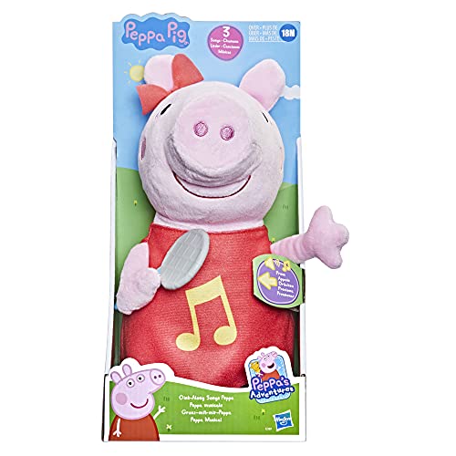Peppa Pig Figura Musical - Boneca Musical com Vestido Vermelho Brilhante e Laço - F2187 - Hasbro, Ro