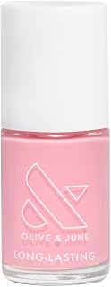 Olive & June Long Lasting Nail Polish | Plump, Gel-Like Finish | No Lamp Needed | Lasts up to 10 days | Salon-Quality at Home | Vegan & Cruelty-Free | Chip-Resistant | Saltwater Taffy | Sheer Pink