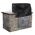 Built in Grill Cover, 600d Oxford Cloth BBQ Island Cover Heavy Duty Waterproof 32 Inch Grill Cover, Ideal as Outdoor Grill, Kitchen Island Cover, Black