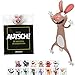 Produktbild KXT Witzige 3D Cartoon Tier-Lesezeichen - Lustiges Geschenk für Kinder und Erwachsene (Hase)