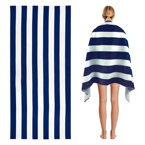 Hittriu Large Microfibre Beach Towel for Adults, 170 × 90 cm, Quick Dry, Sand Free, Lightweight Compact Travel Towel for Summer Beach, Pool, Holiday