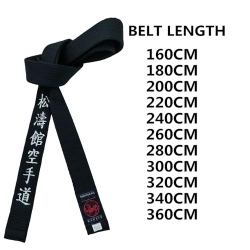 Shotokan Karate Black Belt Embroidery Japanese Martial Arts Sports Junior Club Polyester Decorations Width 4cm3