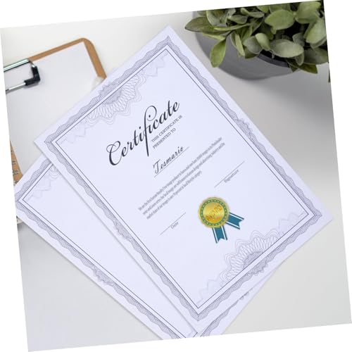 Papier diplôme bleu 50 feuilles au format A4 horizontal ou vertical - 6