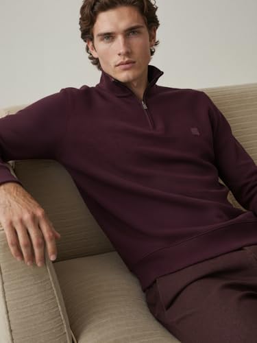 Image of DAMENSCH ReNEWd Soft Ribbed Texture, Strong Durable Fabric, Dyes Ottoman Half-Zip Sweatshirts