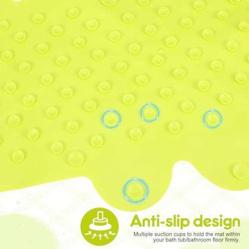 Miniatura 7 de Ciieeo Alfombrilla De Baño Antideslizante Infantil Con Ventosas Estera Para Bañera De Dibujos Animados En Forma De Cocodrilo Verde Antideslizante Y Suave Para Niños En Casa Y Spa