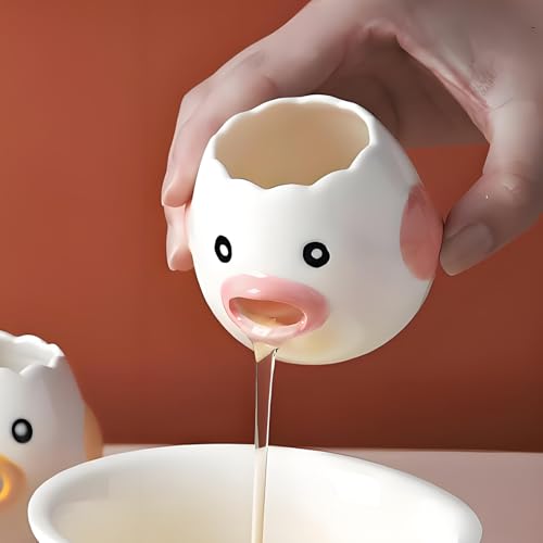 Ceramic Egg Yolk Separator - Egg Separator for Raw Eggs, Dishwash...