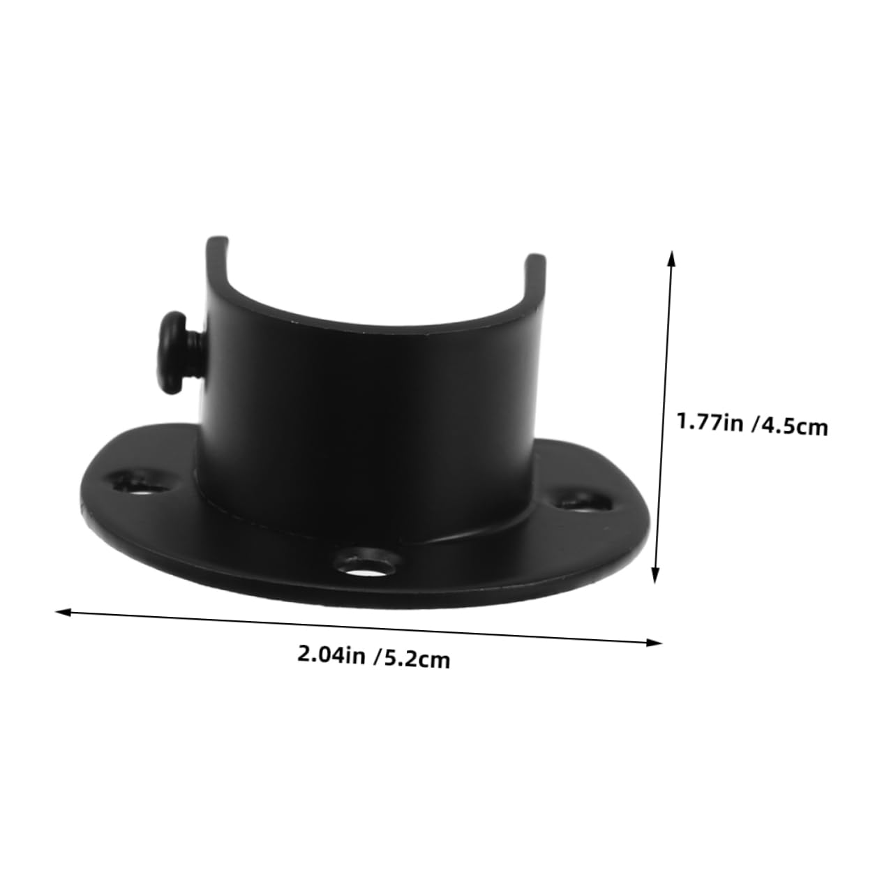 Zerodeko 2pcs Stainless Steel Closet Rod Brackets U Shaped Heavy Duty Rod Holders for Wardrobe Shower Curtain Support Durable Open Design for Easy Installation and Replacement