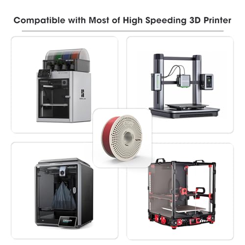 eSUN PLA+ Navulfilament en Spool Kit, Navulling Spoolless PLA Plus 1.75mm en Verwijderbaar Filament eSpool+, 1KG (2.2 LBS) voor 3D Printers (Koel wit, 1KG)