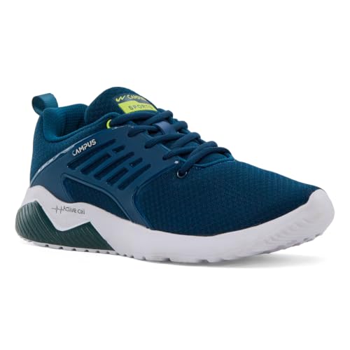 Buy Campus Men's Crysta PRO Running Shoes T.BLU/GRN - 7UK/India at Amazon.in - Image 3