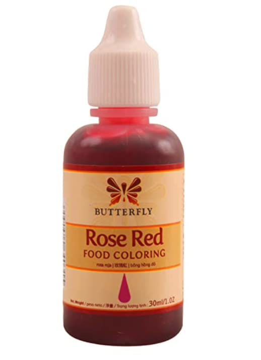 Butterfly Food Coloring Extract 0.8oz (25ml) (Red Coloring, Pack of 12)