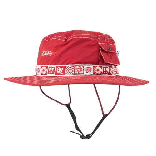 Image of Color-Blocked Fisherman Style Sun Hat for Outdoor Camping, Surfing & Vacations - Wide Brim, UV Protective, Anti-Slip