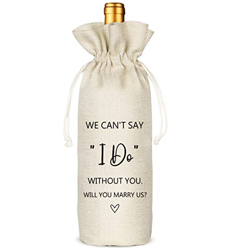 Bolsa de vino reutilizable de arpillera, regalo para hermana, mujer, primos, hermanos, mejores amigas, damas de honor, despedida de soltera – I Can't Say I Do Without You