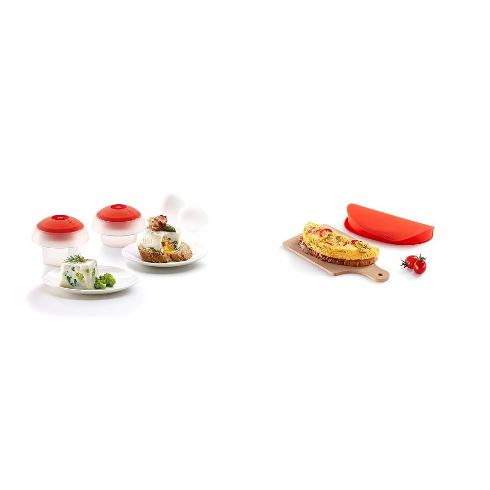 Cuiseur omelette micro-ondes et moules à oeufs Lékué pour cuisiner sans poêle ni graisse