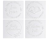 Library Book Embosser Seal Stamp Personalized Customized 1 x 5/8" (Fern)