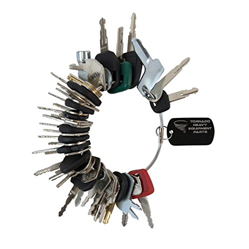 Construction Equipment Master Keys Set-Ignition Key Ring for Heavy Machines, 45 Key Set