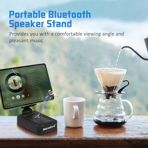 Manelord PHONEACCESSORY-1216 Cell Phone Stand With Wireless Bluetooth Speaker Compatible For Iphone/Samsung/Ipad Tablet thumb #2