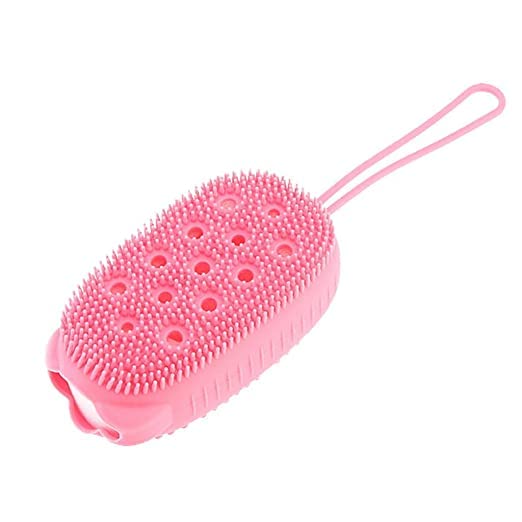 Kevalam Enterprise Silicone Bubble Bath Brush Quick Foaming Bath Brush Scrubbing Brushes Soft Rubbing Massage Bubble Body Cleaner Silicone Bathroom 1Pcs (Multi Color)