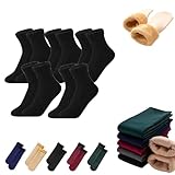 10 Stück/5 Paar Herbst-Winter-Socken für Damen, verdicktes Fleece gefüttert, kältebeständig,...