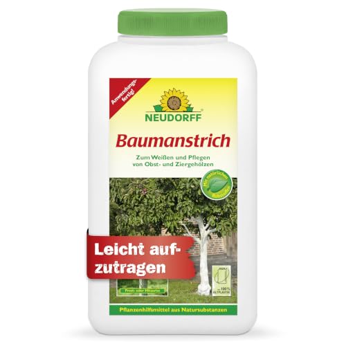 Neudorff Baumanstrich – Anwendungsfertiger Kalkanstrich zum natürlichen Weißen und Pflegen von Obstbäumen und Beerensträuchern, 2 Liter – Ansicht 1