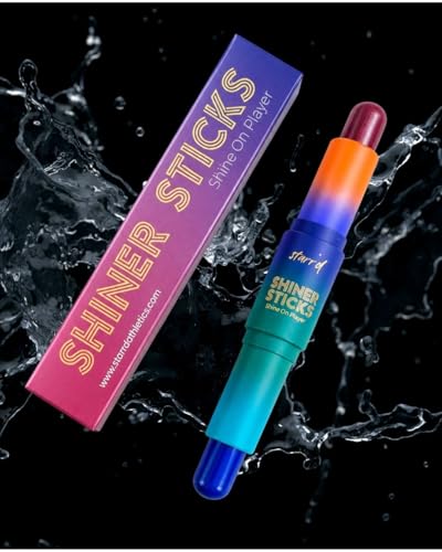 Image of SHINER STICKS Dual-Sided, 14 Colors Athlete Colored Eyeblack, SPF30 UVA&UVB Sunscreen Protection and Moisturizer, Non-Greasy, Glare Reduction, Sweat-Resistant, Easy Removal (Navy & Maroon)