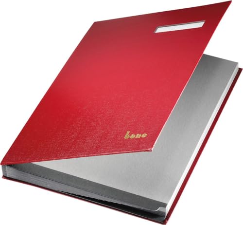 Livre à signature A4 rouge avec 18 casiers pour le tri de vos documents