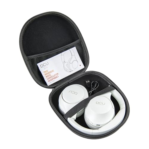 Dcu Tecnologic - Cuffie Bluetooth Wireless - Ricarica USB-C - Cuffie Ad Archetto Pieghevoli - Cancellazione Digitale Del Rumore 15-20Db - Colore: Bianco - 5