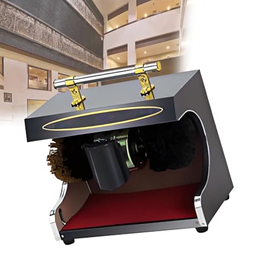 OzcNykt Cireuse à Chaussures éLectrique, Polisseuse Automatique à Induction, avec Brosse Dure, pour HôTel Familial Et Banque ElegantBlackGold