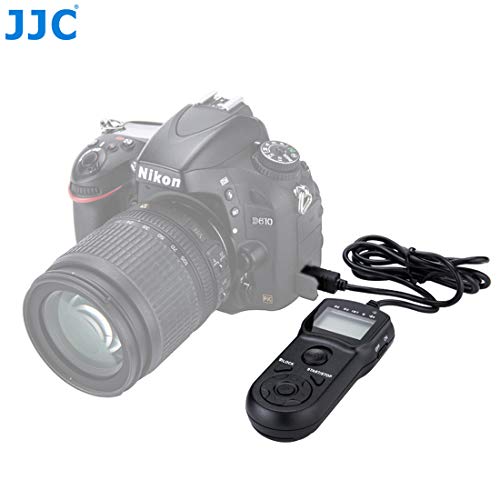 Image of JJC TM-M LCD Timer Remote Control for Nikon D600 D7100 D7000 D5200 D5100 D5000 D3200 (Black)